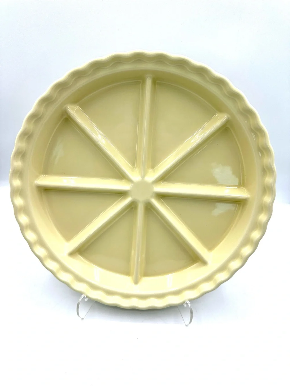 King Arthur Baking Scone Plate. 11” Creamy Yellow color.